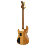 Sire Basses P10 DX4/NT Swamp ash + gevlamd esdoorn 4-snarige actieve basgitaar natuurlijk, met harde koffer