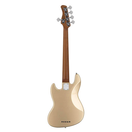 Sire Basses V5 A5/CGM Elzenhouten 5-snarige passieve basgitaar champagne goud metallic