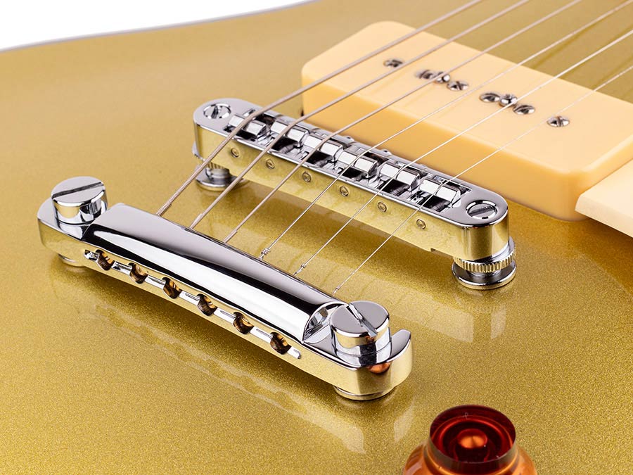 Sire Guitars L7V/GD Elektrische gitaar L-stijl met P90s goldtop