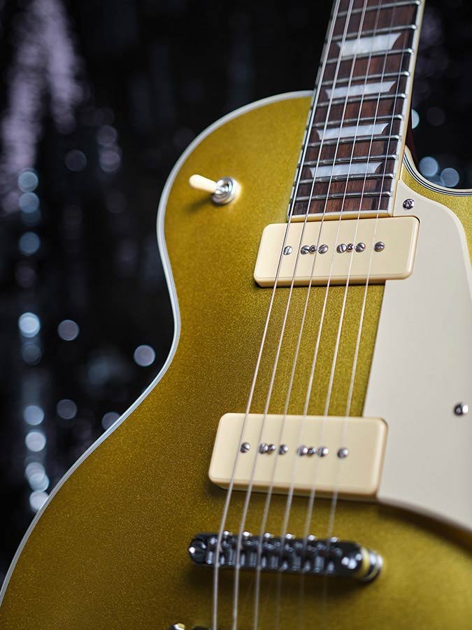 Sire Guitars L7V/GD Elektrische gitaar L-stijl met P90s goldtop