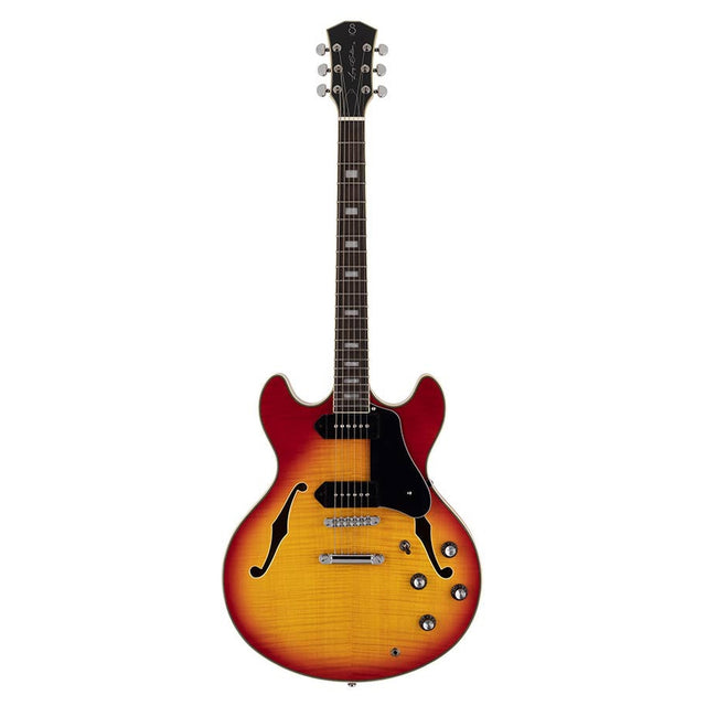 Sire Guitars H7V/CS Elektrische archtop gitaar met P90s cherry sunburst