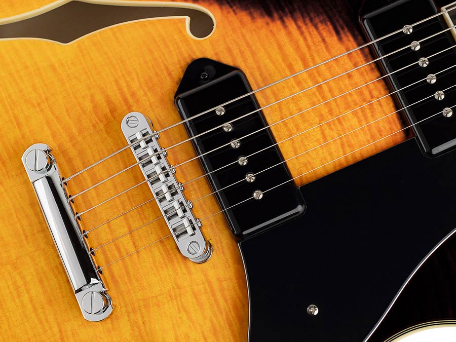 Sire Guitars H7V/VS Elektrische archtop gitaar met P90s vintage sunburst