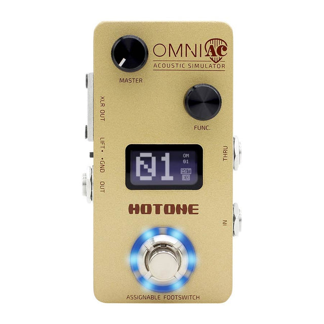 HoTone OMP-5 akoestische simulator pedaal OMNI AC, met 9V PSU