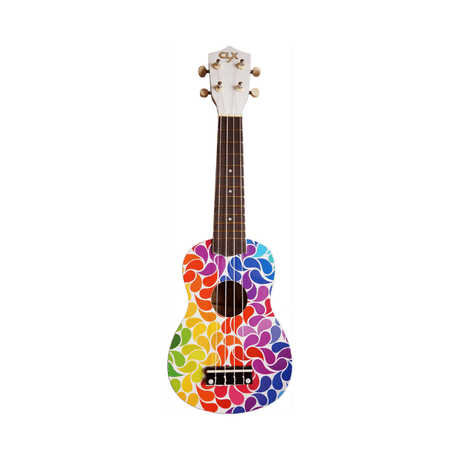 CLX Calista Rainbow Drips sopraan ukulele