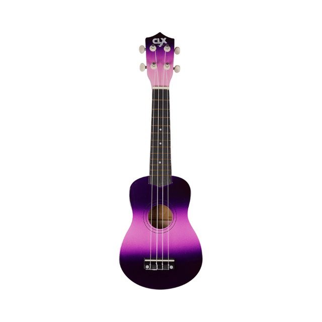 CLX Calista DC2 sopraan ukulele roze met paars