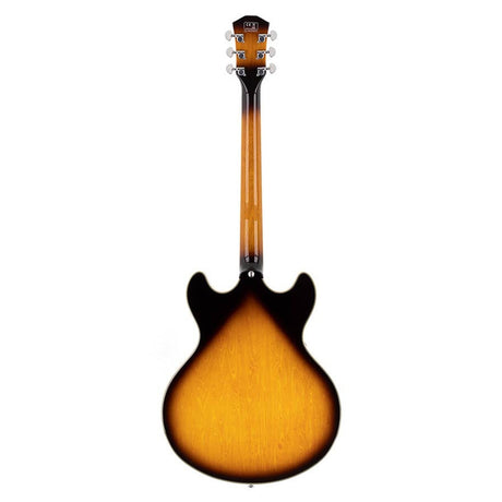 Sire Guitars H7VL/VS Linkshandige elektrische archtop gitaar met P90s vintage sunburst