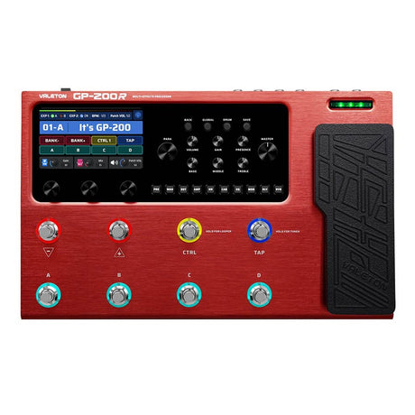 Valeton GP-200R Multi effecten pedaal multi-effects processor IR + amp/cab simulation + effects + looper + audio interface