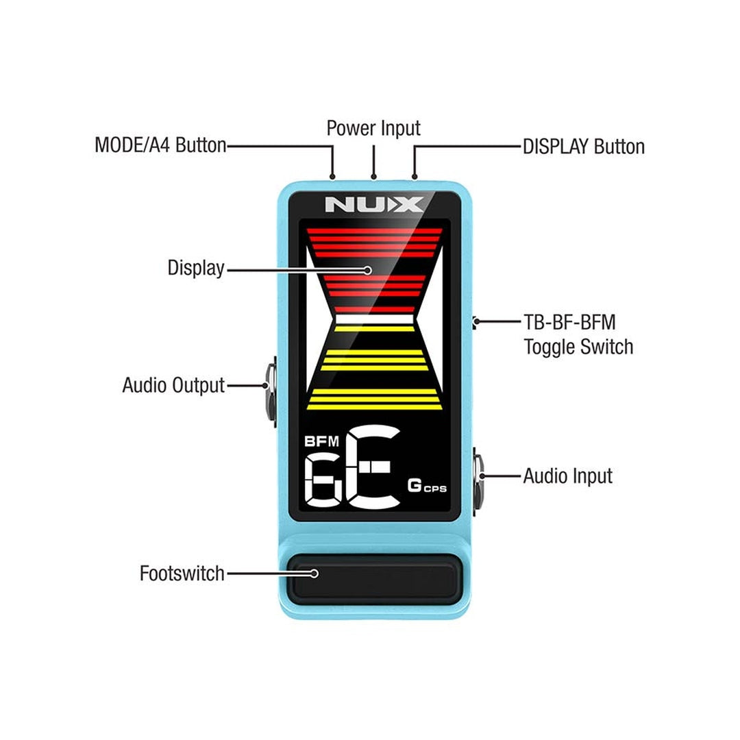 NUX NTU-3MK2BU Mini Core Series tuner pedal FLOW TUNE