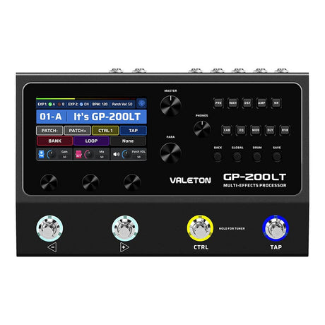 Valeton GP-200LT Multi effecten pedaal multi-effects processor IR + amp/cab simulation + effects + looper + audio interface