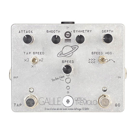 Dophix DX-GALI GALILEO tremolo, handgebouwde analoge effectenpedaal, optische tremolo met tap tempo en modulatie