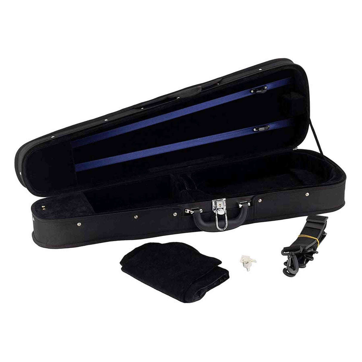 Leonardo VC-1444S-BK Student Series houten vioolkoffer 4/4 shaped zwart