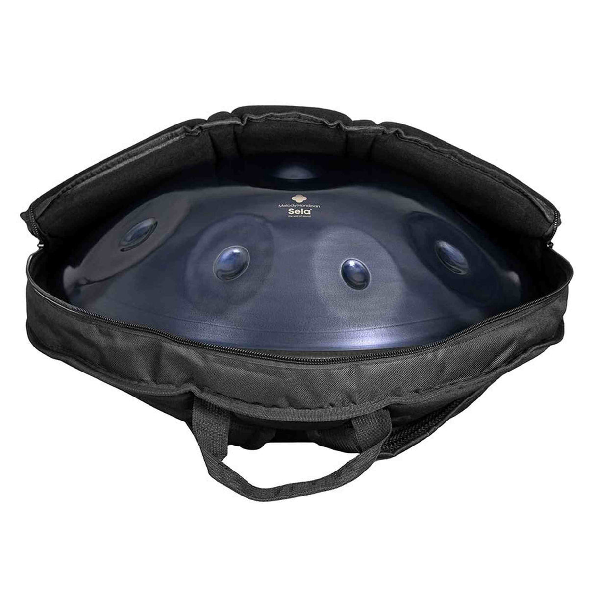 Sela SE 220 Nitrided Steel Handpan D Kurd 440 Hz donkerblauw met gevoerde draagtas