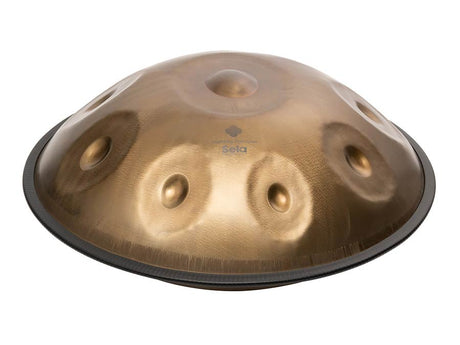 Sela SE 201 Stainless Steel Handpan D Kurd 440 Hz goud handgemaakt met gevoerde draagtas
