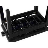 Boston PB2/2525 pianobank Deluxe – verstelbare zitting, dubbelkruis, satijnzwart met skai bekleding