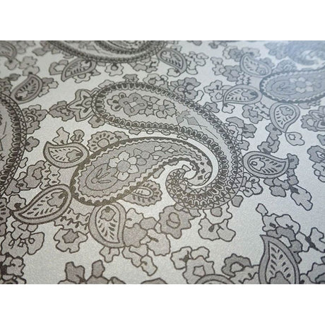 Luthitec RF3546 Zwarte Paisley Gitaarbody Decal met Zilveren Achterkant, 690x480mm