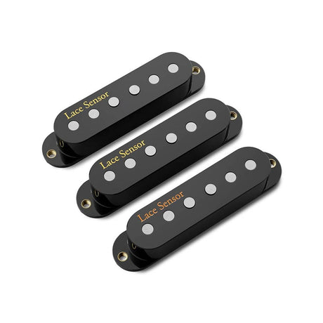 Allparts PU6120023 Lace Holy Grail set voor ST, drie ruisvrije vintage '54 pickups, hot 11,5k brug, zwart