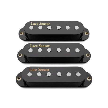 Allparts PU6120023 Lace Holy Grail set voor ST, drie ruisvrije vintage '54 pickups, hot 11,5k brug, zwart