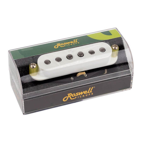 Roswell RP-V2CWHT vintage '54-'57 stijl enkele spoel ST pickup, Alnico 2 staven, midden RWRP, wit