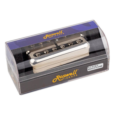 Roswell RP-FLTNNI vintage Filtertron stijl humbucker pickup, universele montage met schroeven, Alnico 2 balken, hals, nikkel