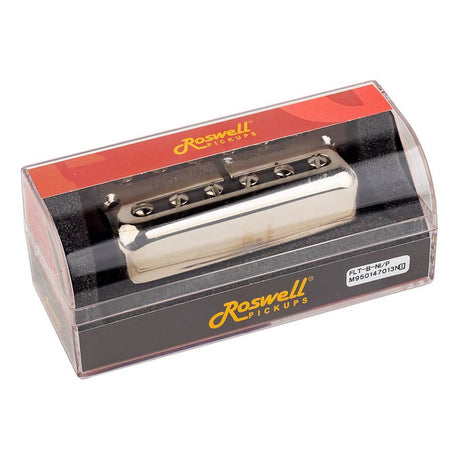 Roswell RP-FLTBNI vintage Filtertron stijl humbucker pickup, universele montage met schroeven, Alnico 2 balken, brug, nikkel