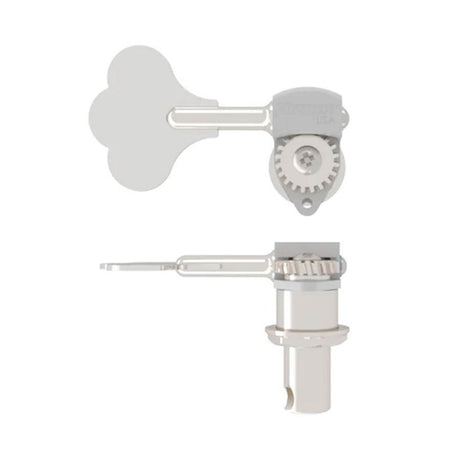 Hipshot HS0670KCT HB6 3/8" licensed Ultralite bass tuning machine, chrome, clover key, treble side