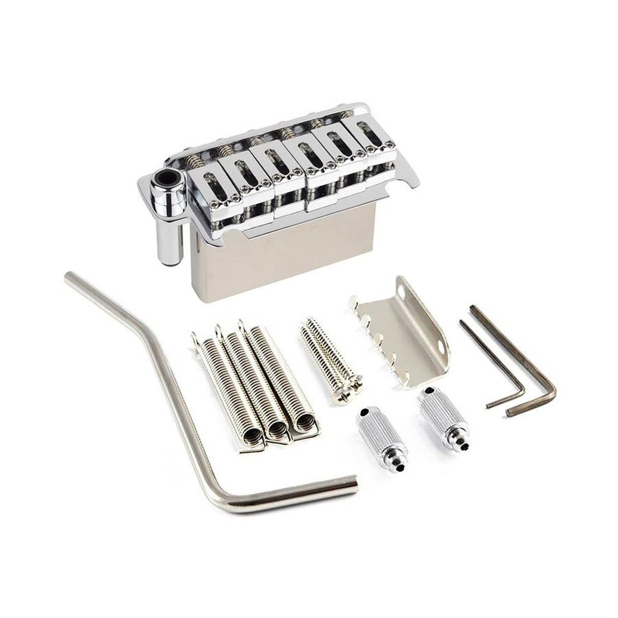 Gotoh 510TS-FE1C tremolo, pitch 10,8 mm, steel block, solid steel saddles, 2 pivot point, chrome