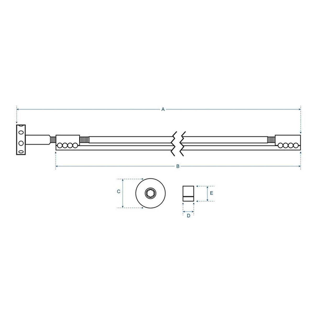 Boston TRD-420-W Dubbele Actie Truss Rod met Spoke Wheel Aanpassing - 420mm