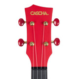 Cascha HH 2280 Rode Carbon Fiber concert ukulele met softcase