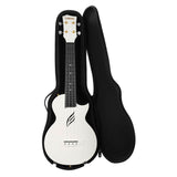 Cascha HH 2286 Witte Carbon Fiber concert ukulele met softcase