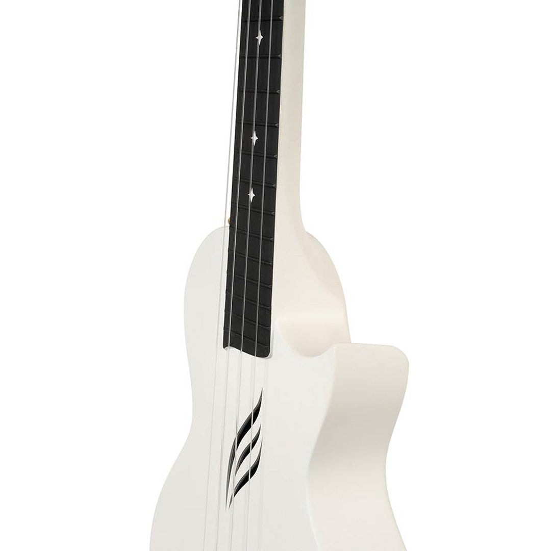 Cascha HH 2286 Witte Carbon Fiber concert ukulele met softcase