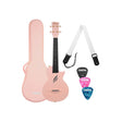 Cascha HH 2288 Roze Carbon Fiber concert ukulele met softcase