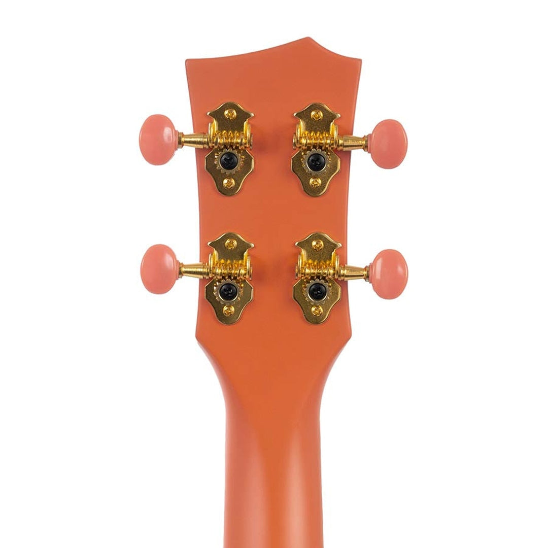 Cascha HH 2289 Oranje Carbon Fiber concert ukulele met softcase