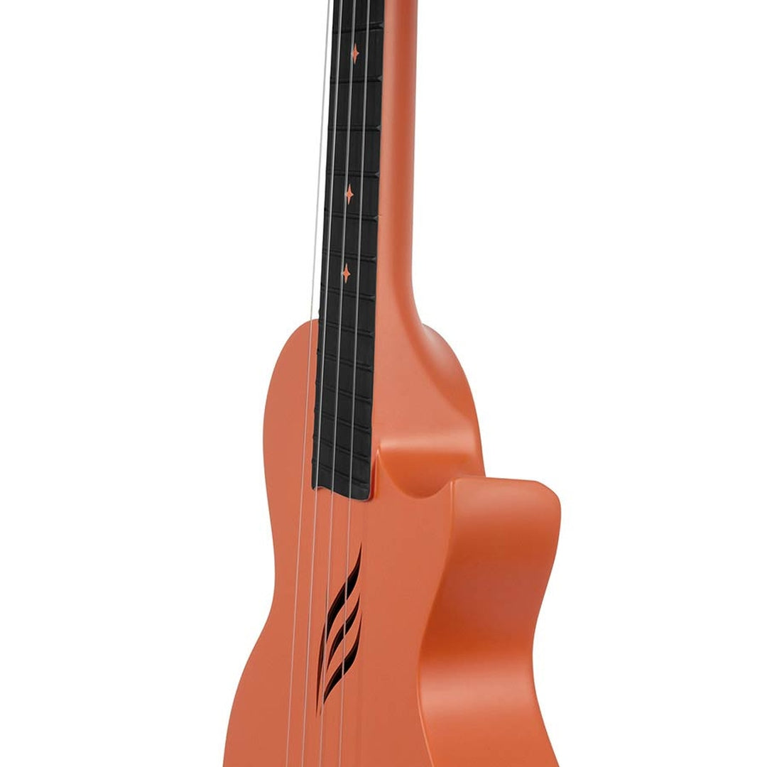 Cascha HH 2289 Oranje Carbon Fiber concert ukulele met softcase