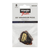 Fender 1980351040 Wrangler picks, 351 vorm, schildpad, 8-pack