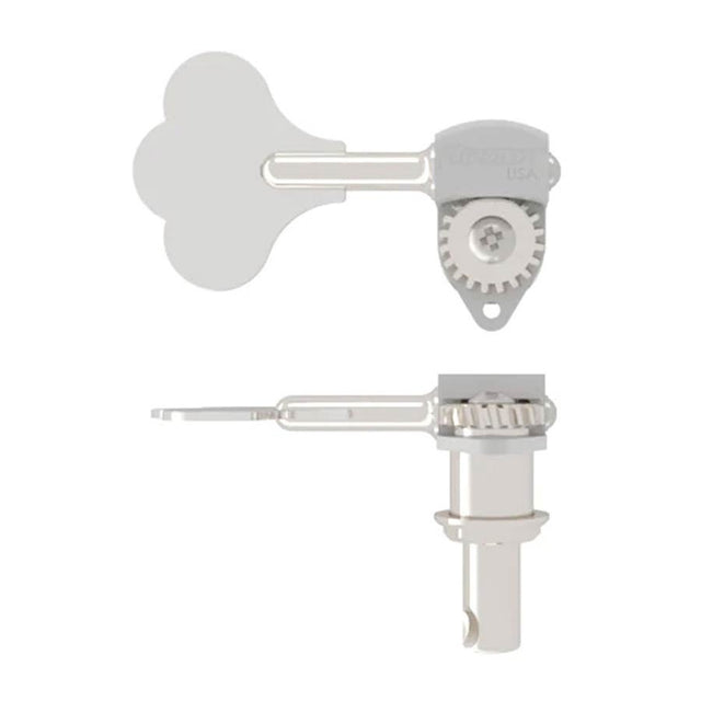 Hipshot HS0670CT HB6 3/8" USA Ultralite bass tuning machine, chrome, clover key, treble side