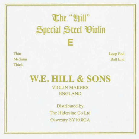 W.E. Hill & Sons H-4410MB violin string E-1 medium, ball end