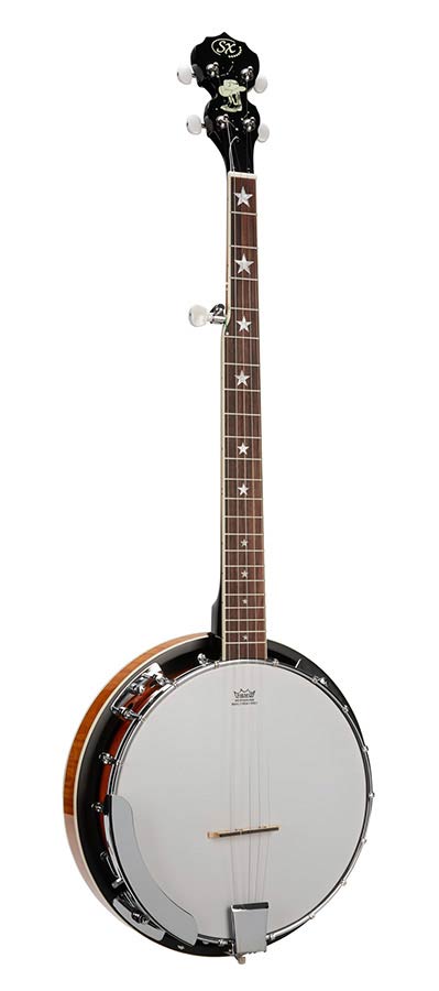 SX BJ455VS 5-snarige banjo sunburst met tas