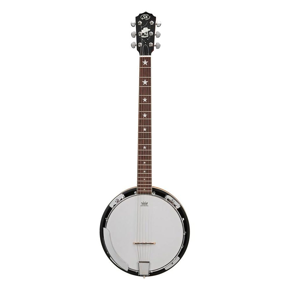 SX BJ406 6-snarige banjo met tas