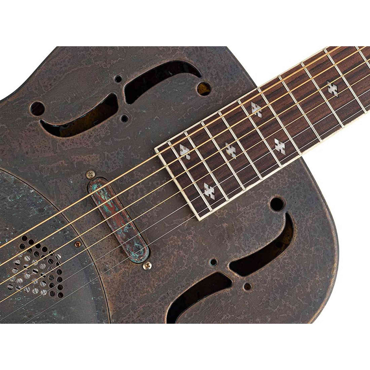 Royall TWE14SC/RE West End SC Resonator 14-Fret – Bell Brass, Heavy Relic, Biscuit Cone, Softcase