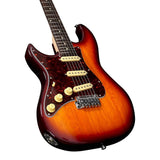 Sire Guitars S3L SSS/TS Linkshandige elektrische gitaar S-stijl tobacco sunburst