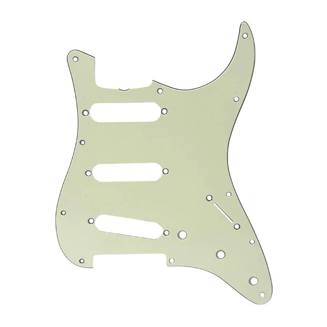 Allparts PG0554024 pickguard for Stratocaster, '62 style, 11 screwholes, 3-ply mint green MG/B/MG