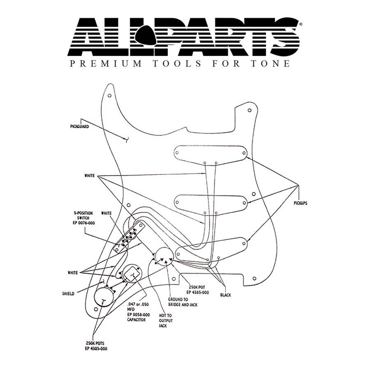 Allparts EP4120000 wiring kit voor Stratocaster