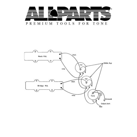 Allparts EP4129000 wiring kit voor Jazz Bass