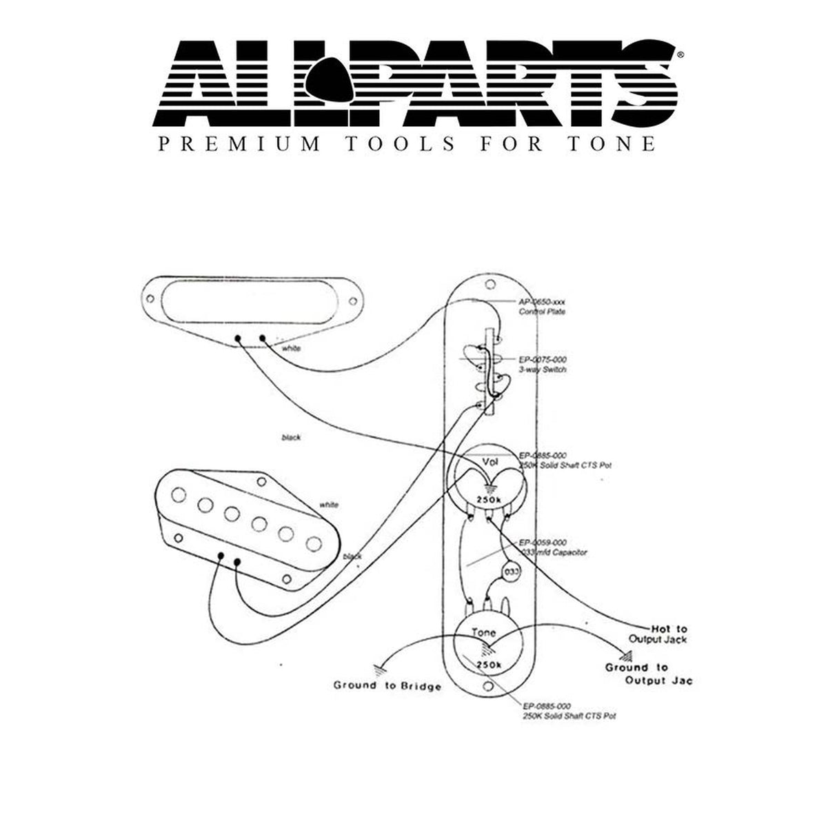 Allparts EP4130000 wiring kit voor Telecaster