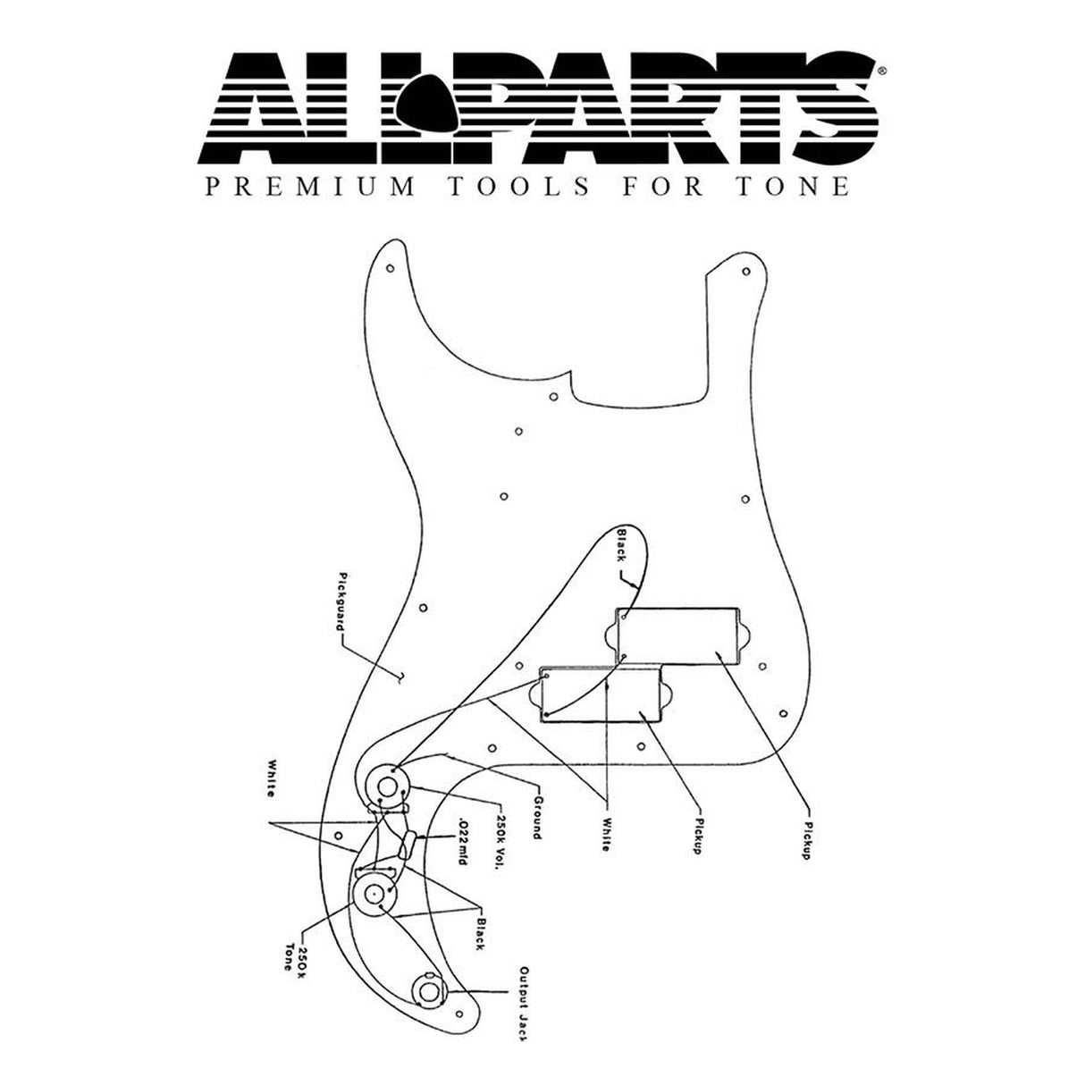 Allparts EP4139000 wiring kit voor Precision Bass