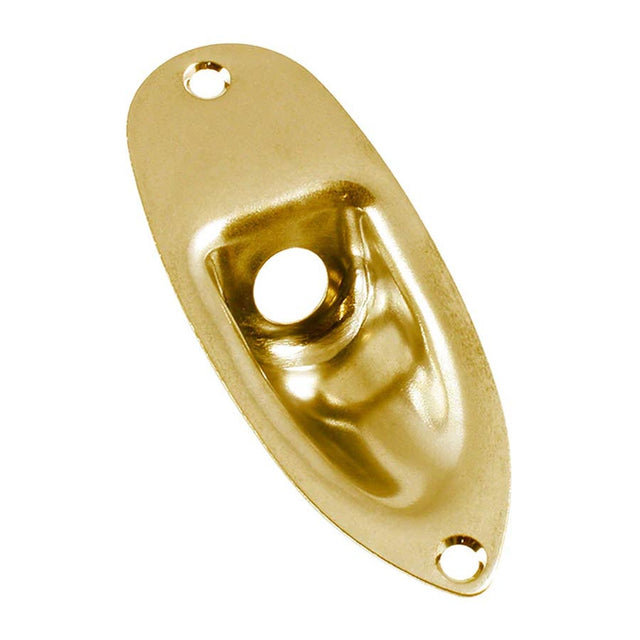 Allparts AP0610002 jackplate for Strat, with mounting screws, gold