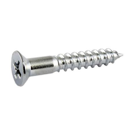 Allparts GS0063010 bridge mounting screws, #8 x 1", chrome, 5pcs.