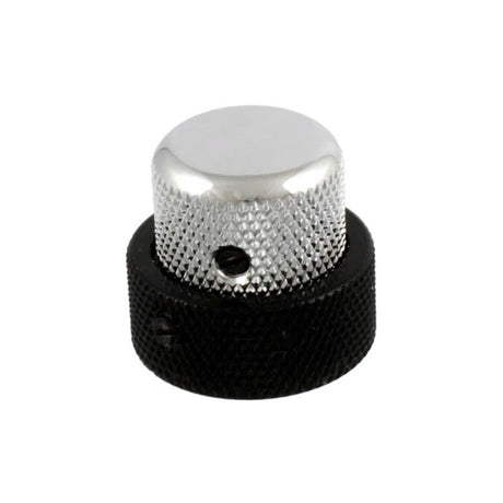 Allparts MK3338000 Vintage Stijl Concentrique Gestapelde Knob - Chrome en Zwart, voor Amerikaanse Pots