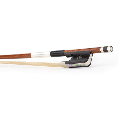 ELS FBC-5044-W cello bow, 4/4, carbon fiber/wood layered, round, ebony frog, parisian eye, fully nickel mounted