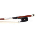 ELS FBDF-5034-W french d. bass bow, 3/4, carbon fiber/wood layered, round, ebony frog, parisian eye, nickel mounted